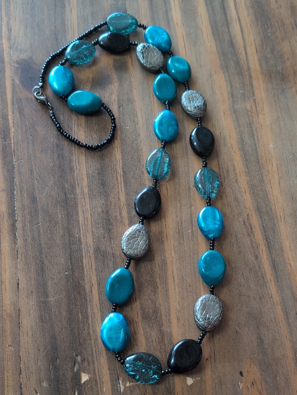 Teal Beaded Women's Necklace - Unbranded